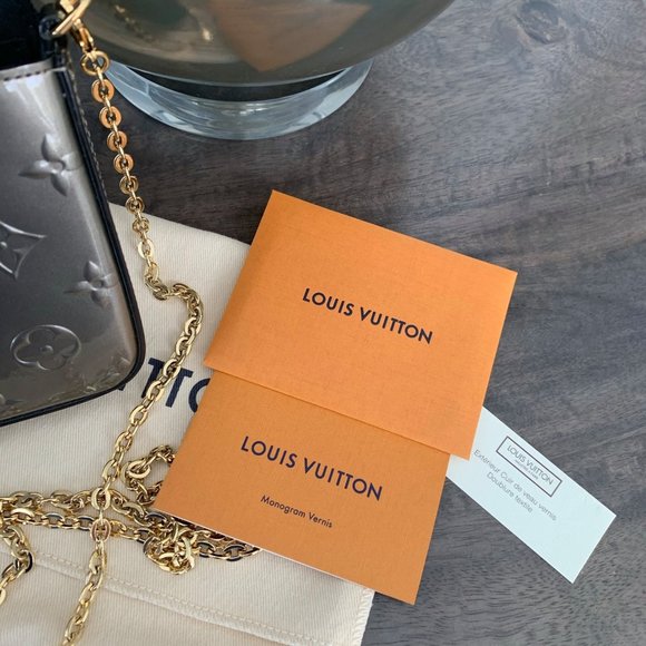 SOLD NEW Louis Vuitton Pochette Felicie Champage Vernis - Picture 2 of 14